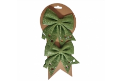 Božićna mašna 2/1 12x13cm ,zelena  CH61045 -20%