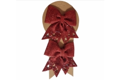 Božićna mašna 2/1 12x13cm ,crvena  CH61055